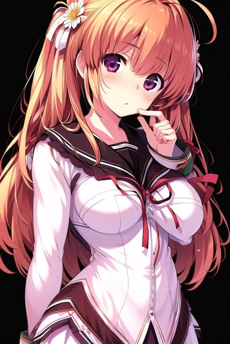 fuukahimekawa, <lora:fuukahimekawa-lora-nochekaiser:1>,
fuuka himekawa, long hair, hair ornament, ribbon, flower, ahoge, hair flower, (red eyes:1.3), orange hair,
BREAK skirt, thighhighs, school uniform, white thighhighs, zettai ryouiki,
BREAK looking at viewer,
BREAK indoors, classroom,
BREAK <lyco:GoodHands-beta2:1>, (masterpiece:1.2), best quality, high resolution, unity 8k wallpaper, (illustration:0.8), (beautiful detailed eyes:1.6), extremely detailed face, perfect lighting, extremely detailed CG, (perfect hands, perfect anatomy),