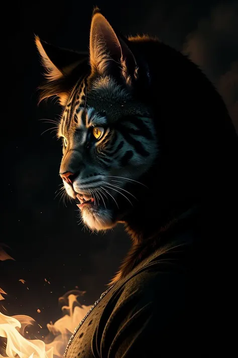 a profesional picture of 1man Zendar, the Feline Furry was a member of an advanced feline-humanoid race, with a lithe, athletic build and feline features that set him apart from the humans he often found himself among. His fur was a sleek, obsidian black, with flecks of silver that caught the light. His eyes were a piercing amber, and his ears were pointed and tufted, able to pick up on the slightest sound. His tail was long and furry, a constant reminder of his feline heritage. He wore a form-fitting, armored catsuit that hugged his muscular frame and provided protection without hindering his agility. Zendar's movements were graceful and predatory, and his presence exuded a wild, untamed energy that was both intimidating and alluring BREAK, realistic, perfect quality, best quality, ultrasharp, ultradetailed, perfect quality, masterpiece, intricated details, <lora:add_detail:0.4>, punk, <hypernet:sxzBloom_sxzBloom:0.3>, AS-YoungerV2 < <lora:splashes_v.1.1:0.5> Splash, splashes, splashing, explosion, exploding <lora:Smoke:0.3> smoke, smokkk, colorfull cyan, hotify, vivid colors