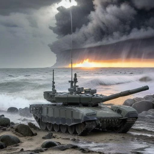1 tank, analog gloomy (close up shot) photo of a convoy of (T-90M tank, <lora:T-90M (bakkked vvae):0.75>),firing cannon, (in a rocky alien planet (at midnight)), (surrounded by arachnids from starship troopers), ((heavy rain)), thunderstorm, lightning in the background, (horror ), ((nighttime)), (midnight), High Detail, Sharp focus, ((photorealism)), ((realistic)), best quality, 8k, award winning, dramatic lighting, epic, cinematic, masterpiece, backlit, contrejour, rim light, ambient fog:1.4, dutch angle, depth of field, volumetric lights, (((beach))), (((seaside)))