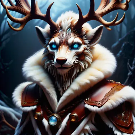 hyper detailed masterpiece, dynamic, awesome quality, DonMR31nd33rXL leather, fur, aswang, elemental mysterious enchanting floating transluscent face made of sphereshaped foggy diffuse spirit light, small, flickering ethereal appearance, white, natural, responsive,inexplicable <lora:DonMR31nd33rXL-000008:0.8>