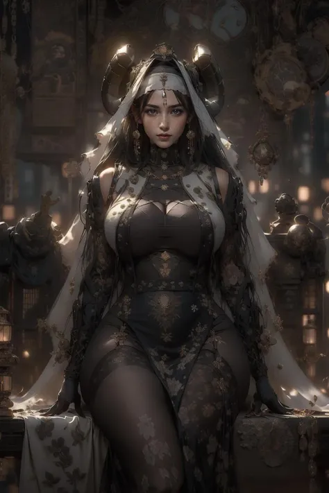 A photo of a young,nerdy woman. Massively large breast, (looking at the viewer:1.5). (short messy :1.2) (dark hair:1.5),(slender),(dark lips:1.3),flirting with the camera. (white sclera), (white choker),(jewelry),(smiling:1). ( Red and black hair color:1.15). (white intricate foliage filigree embroidered:1.4) (sleeved) plunging lace sheer V-neck (catsuit:1.3),(unitard:1.3),(long gloves, bolero:1.1) (Red eyes)
(well lit, warm natural light, ornate lavish rich aristocrat royal mansion, music room, (piano:0.5), art, drapes, curtains, carpets, rugs, doors, (chaise lounge:0.6):1.3)
(confident, seductive, dominant, intimidating:1.1)