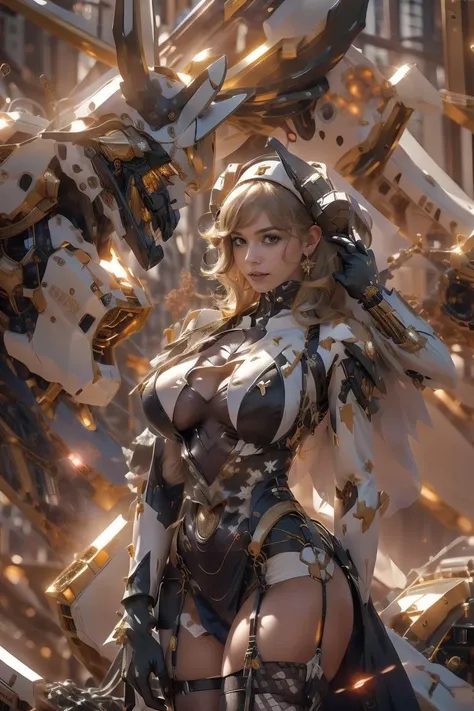 Textured skin, Super Detail, high details, High quality, Best Quality, hight resolution, 1080p, hard disk, Beautiful,(Super Heroine),Oppai Missile,beautiful cyborg woman,Mecha Cyborg Girl,Battle Mode,Girl with a Mecha Body,She wears a battle cyborg mech with a weapon,Fulll body Shot