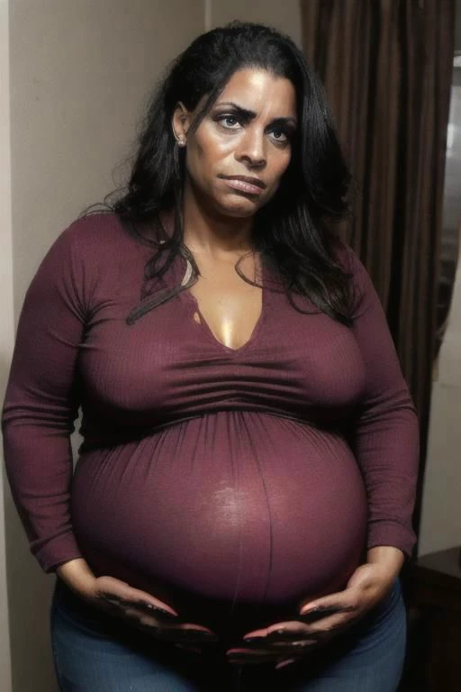 1 adult woman, full body,
CyberPanam,
(in pain facial expression, Pregnant belly, holding belly),
eyedirection, eyes,
8k,