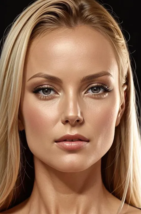photograph of a woman, face and bust portrait, (highly detailed face, natural skin texture), best quality, absurdres, masterpiece, by arny freytag, <lora:quironSilviaSaintV1:.9>