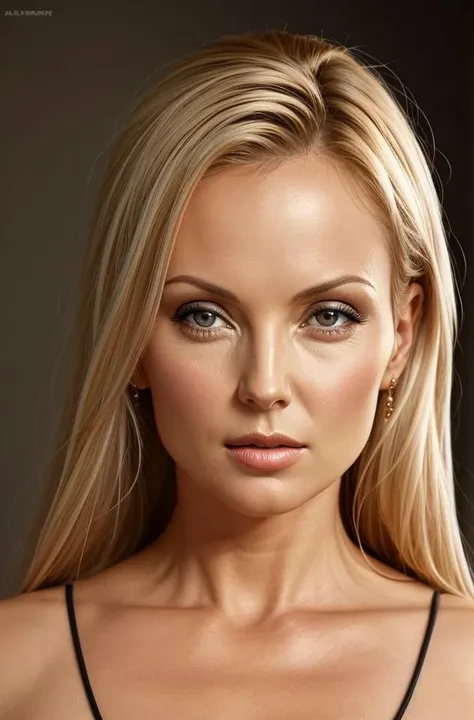 photograph of a woman, face and bust portrait, (highly detailed face, natural skin texture), best quality, absurdres, masterpiece, by arny freytag, <lora:quironSilviaSaintV1:.9>