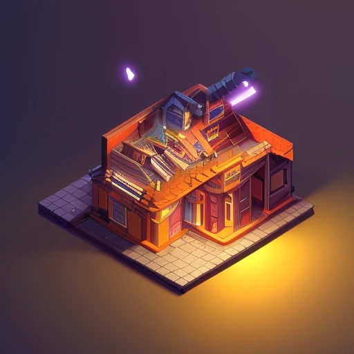 IsometricFuture, isometric cutaway, Gothic, Black Thundery Features, Isometric, Tokyo City, Neon Cyberpunk,thunderstorm, night sky, thunderstorm, bad weather, Stormy Weather, Lightning, Depth of Field, Rim Lighting, Shadows, octane render, futuristic lighting, neon colors, unreal engine 5, IsometricFuture