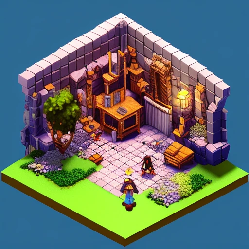 IsometricFuture,Fantasy RPG Dungeon, diagram overlook, thunderstorm, isometric cutaway, Stormy Weather, Lightning, Depth of Field, Full-HD, Rim Lighting, Vibrant Sharp Cinematic Lighting, Shadows, Chromatic Aberration, art by artgerm, greg rutowski, square enix, unreal engine 5, FXAA, IsometricFuture