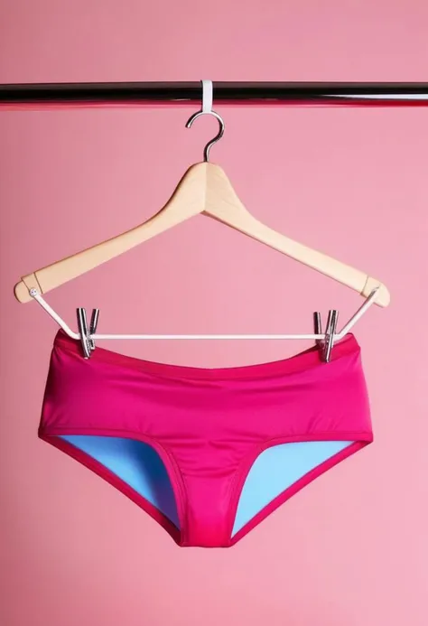 a close up of a fitness panties hanging on a hanger, isolated background, studio lighting, product photography, professional, sharp focus,