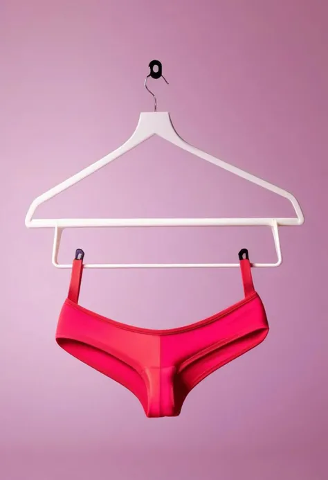 a close up of a fitness panties hanging on a hanger, isolated background, studio lighting, product photography, professional, sharp focus,