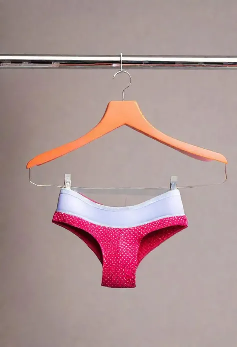 a close up of a fitness panties hanging on a hanger, isolated background, studio lighting, product photography, professional, sharp focus,