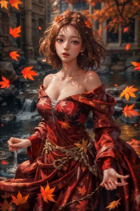 highres,absurdres,masterpiece,best quality,original,extremely detailed CG,extremely detailed wallpaper,perfect lighting,
<lora:maple leaf_20231211004021:0.7>,maple leaf,ð,1girl,