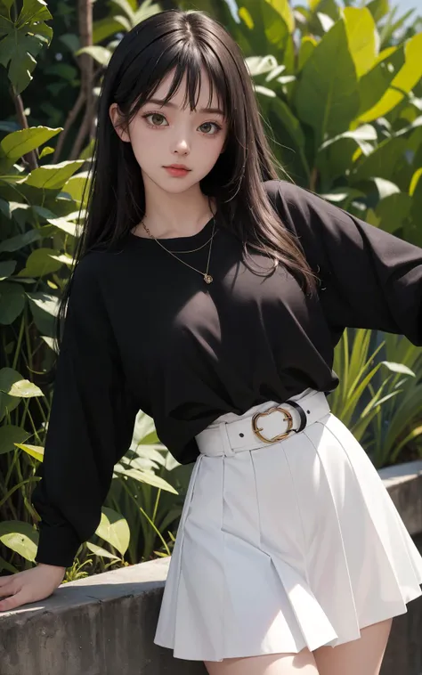 ((Best quality, 8k, Masterpiece: 1.3)), Sharp focus: 1.2, 1 AKB48 girl, beautiful face girl, cute face, age 28, small breasts, flat chest, short messy hair, walking, UNIQLO casual clothes, skirt, (showing white panties: 1.2), cafe, sunlight, dramatic angle, kindness, cinematic lighting, from below, (8k, masterpiece, best quality, raw photo)