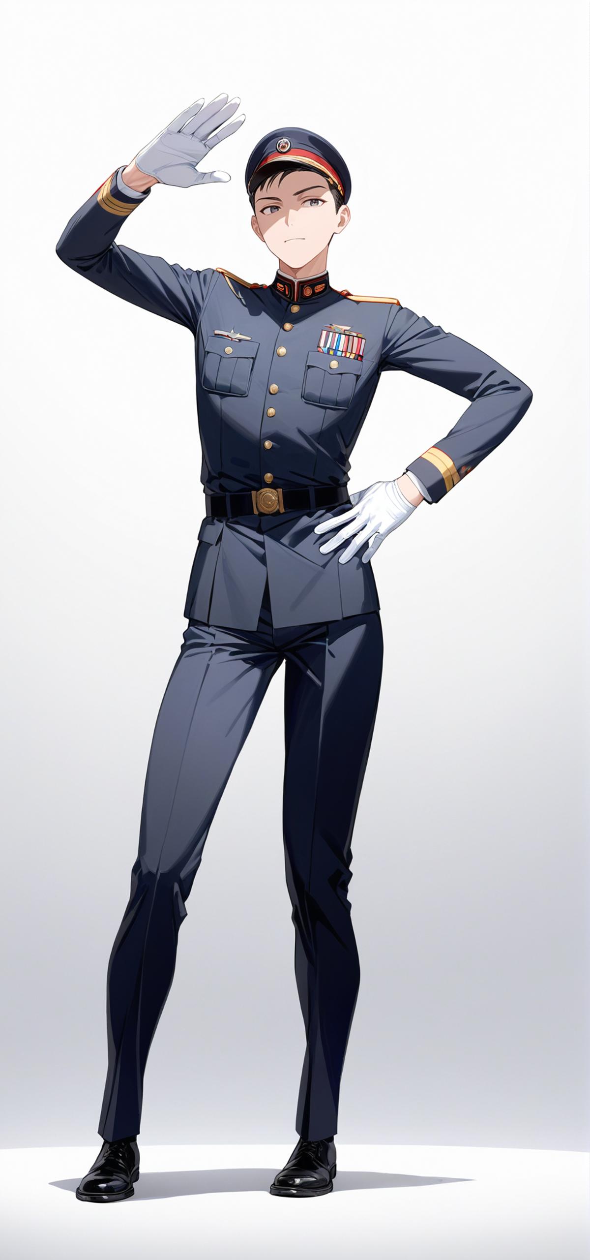 [OpenPose + Depth + Canny + Normal] Pose Depot #13M: Salute Pose Depot #13M