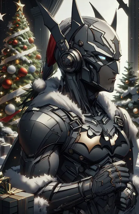 <lora:ChristmasDecorativeStyle:0.5> <lora:BatmanCore:0.7> Christmas Decorative, BatmanCore, batman in santa costume, (Masterpiece:1.3) (best quality:1.2) (high quality:1.1)