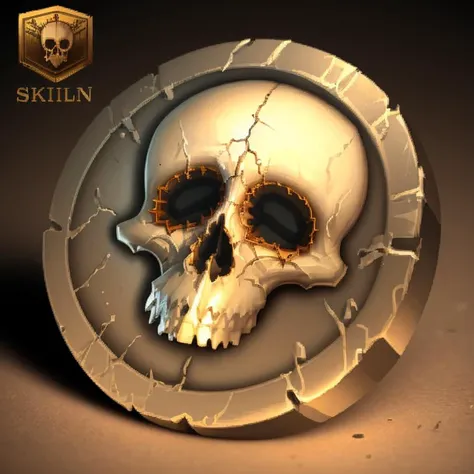 ((masterpiece,best quality)), <lora:FantasyIcons_Coins:0.8>, skull coin,, shiny metal