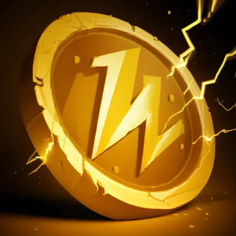 ((masterpiece,best quality)), <lora:FantasyIcons_Coins:0.8>, yellow coin, glowing, lightning symbol, sparks, electricity, arch lightning, shiny metal