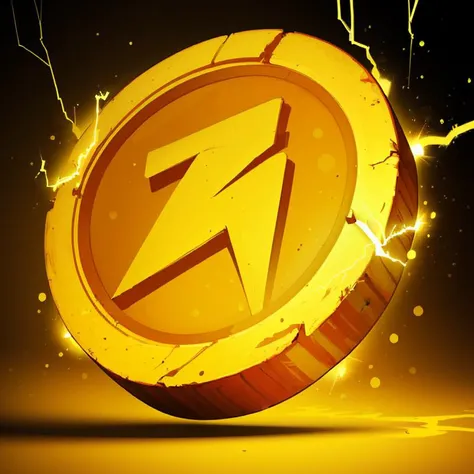 ((masterpiece,best quality)), absurdres, <lora:FantasyIcons_Coins:0.8>, yellow coin, glowing, lightning symbol, sparks, electricity, arch lightning