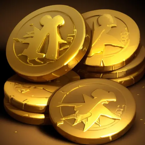 ((masterpiece,best quality)), <lora:FantasyIcons_Coins:0.8>, gold coin, multiple coins,, shiny metal