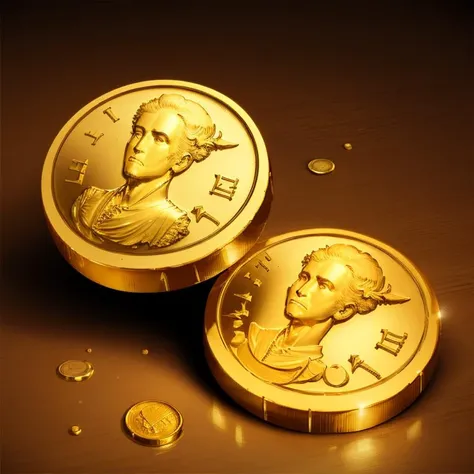 ((masterpiece,best quality)), <lora:FantasyIcons_Coins:0.8>, gold coin,, shiny metal