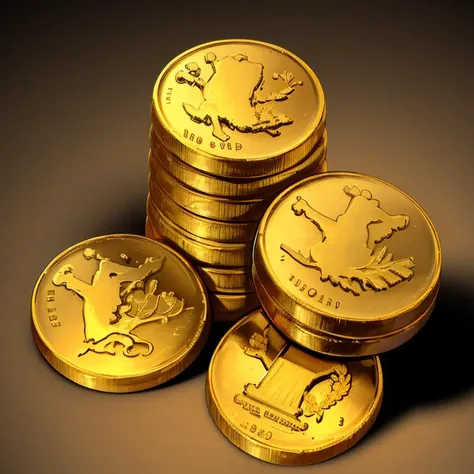 ((masterpiece,best quality)), absurdres, <lora:FantasyIcons_Coins:0.8>, gold coin, multiple coins,