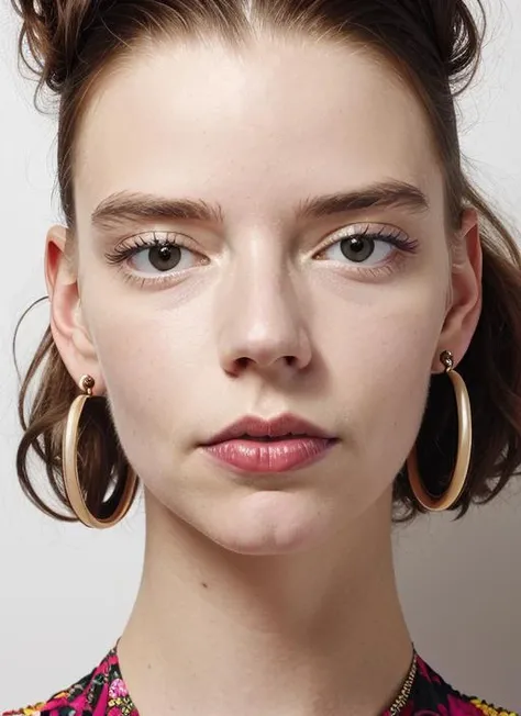 close up portrait of sks woman , by Flora Borsi, style by Flora Borsi, bold, bright colours, ((Flora Borsi)), by Imogen Cunningham, <lora:lora-small-anya-taylor-joy-v1:1>