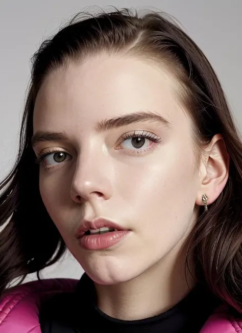 close up portrait of sks woman , by Flora Borsi, style by Flora Borsi, bold, bright colours, ((Flora Borsi)), by Ansel Adams, <lora:lora-small-anya-taylor-joy-v1:1>