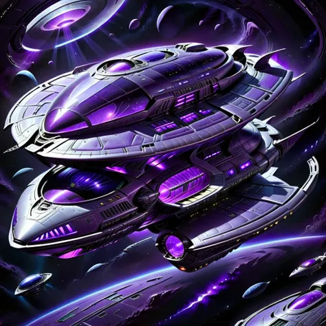 <lora:Xenomechanical_XL:1> xenomechanicalworld, scifi, futuristic, spaceship, purple