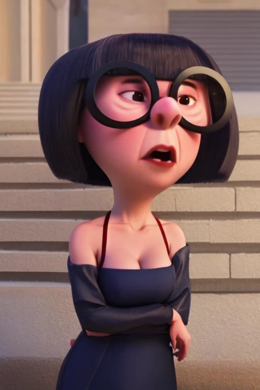 (((perfect-live-realistic-perfect, perfect-live-realistic-resolution-perfect, perfect-1girl-solo-perfect)))   (((<lora:Edna - The Incredibles (GILF):1>gilf)))