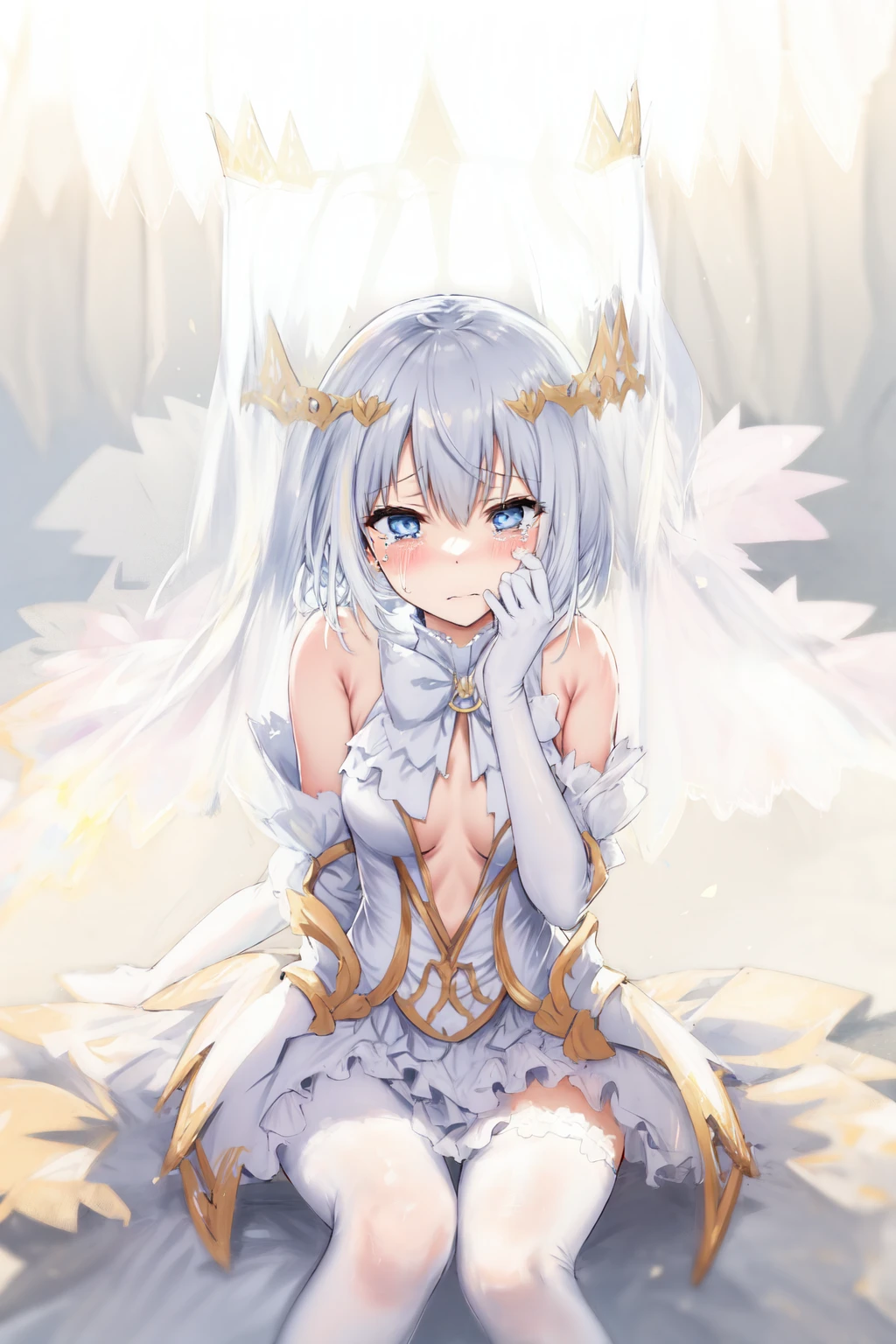 masterpiece, best quality,tearing_up,chin_rest,yyzz,highres, ultra details,fog,<lora:yyzz:1.0>,