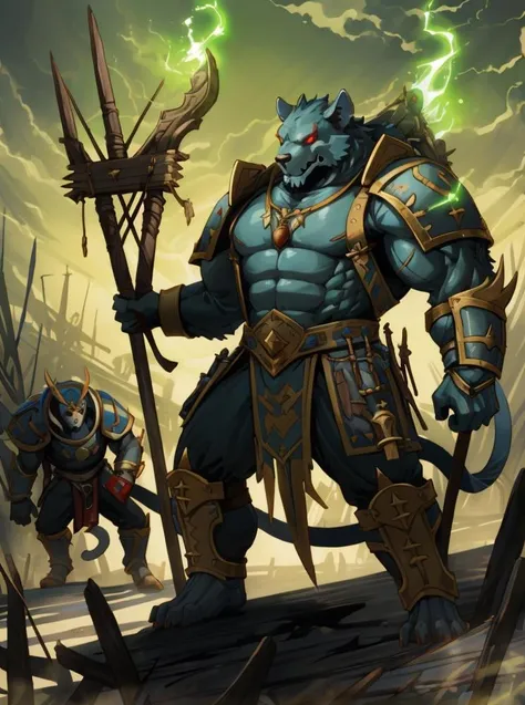 thick arms, thick legs, wide thick chest, large pectorals, wide strong neck, abs, mighty powerful body, veiny muscles, long body, male, red eyes, alpha male, handsome!, evil, villain, detailed background, masterwork, sharp details, muscles, muscular, full body pose, ethereal lighting, multiple characters, blistering hot day, hot wasteland, group, absurdly detailed, bloody dictatorship - rampant anarchy - bloody dictatorship - rampant anarchy,
<lora:SkavenFRL27nO:0.85> skaven, <lora:thousandsons:0.8> thousandsons, armor, magic, glowing