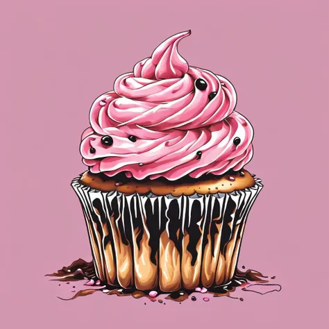 a cupcake, <lora:DFunk_SDXL:1>