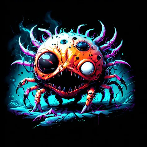 __animal__ alien creature, giant teeth, spider legs, weirdcore, simple clean vector <lora:xl_more_art-full_v1:0.8> <lora:DFunk_SDXL:0.8> <lora:g1g3r:0.15> g1g3r <lora:fx-monsters-XL:0.8> fx-monsters <lora:offset_0.2:0.3>