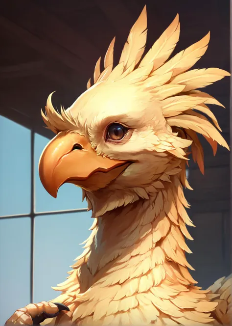 source_realistic, realistic, photo, (score_9, score_8_up, score_7_up,  zPDXL), chocobo <lora:chocobo_(ponyxl):1>, no humans, upper body,