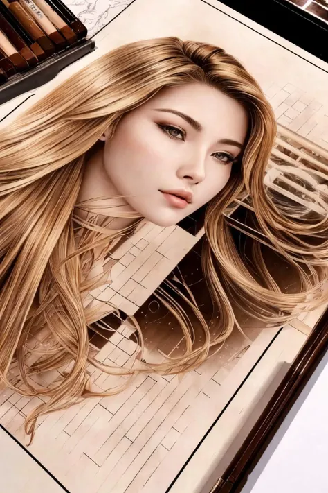 <lora:dbmn_v2:1>
masterpiece, best cinematic quality, photorealistic highly detailed 8k raw illustration, volumetric lighting and shadows
Golden age Hourglass, East Asian, Brown eyes, , Blonde Classic side-swept hairstyle hair, Affection,, (dbman style:1.2:0.9), hand-drawn, traditional media, (monochrome:1.1), intricate details, looking at viewer
(airport background)