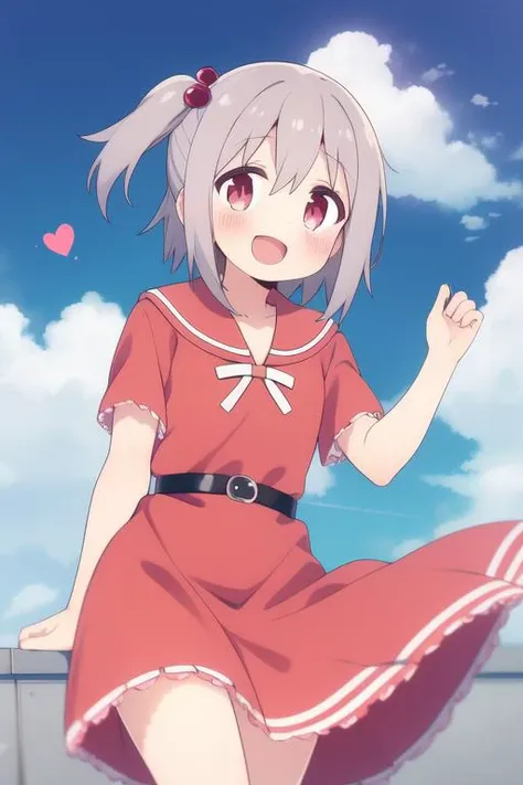 <lora:Senkawa_Minato:0.8>,SenkawaMinato, 1boy, solo, otokonoko, dress, open mouth, hair ornament, smile, blush, hair bobbles, :d, one side up, flying sweatdrops, looking at viewer, sailor collar, pink dress, short sleeves, heart, sailor dress, frills, holding, belt,
masterpiece, high quality, very_high_resolution, large_filesize, full color,
