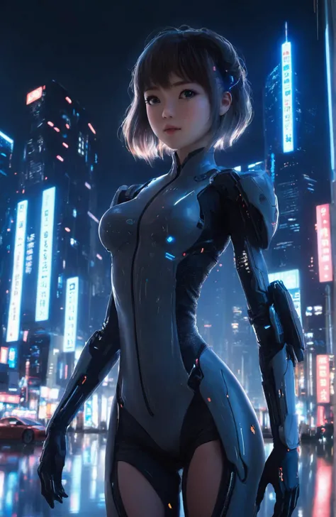 8k, Cinematic light, Super realistic, wallpaper, neo Nippon, futuristic ambiance, Ultra Tokyo, science fiction, scenery, night time, ( cute and dark) ,<lora:octans:0.8> ,<lora:add_detail:0.3>, <lora:EnvyElegance:0.5>