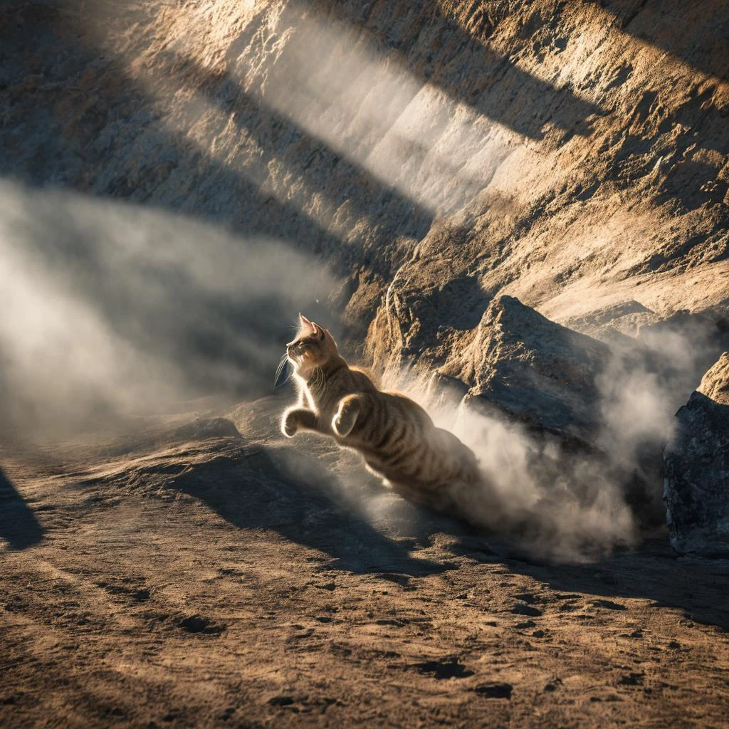 (orange cat),Volumetric Lighting,Cinematic Lighting,medium_shot,