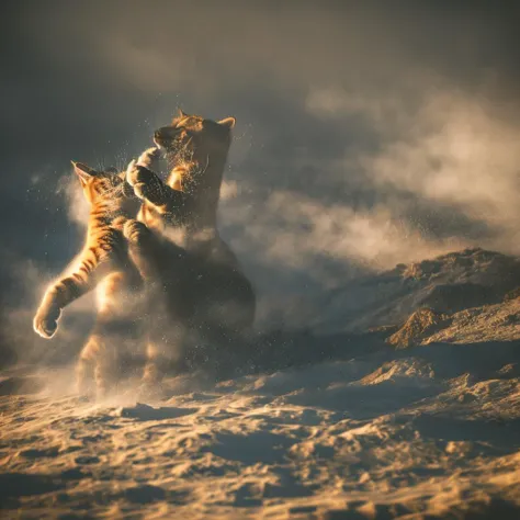 (orange cat),Volumetric Lighting,Cinematic Lighting,medium_shot,