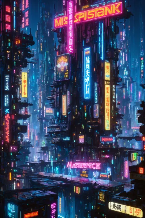 skyline of a sprawling city on a junkworld, cyberpunk, night, neon signs, spotlights, hologram,<lora:EnvyJunkworldXL01:0.8>  <lora:add-detail-xl:1> misc <lora:CyberPunkAIp:1> cyberpukai <lora:EnvyRetroDreamXL01:1>, (masterpiece:1.2), best quality, (hyperdetailed, highest detailed:1.2), high resolution textures, <lora:EnvyBetterHiresFixXL01:1>