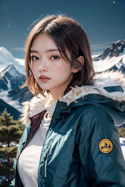 1girl, tired, short hair, white hair, long straight hair, medium breasts, (upper body), 
BREAK,
wearing a (mountain jacket:1.5), a mask, fantasy, 
BREAK,
snow mountain, (night:1.5), dark, heavy snowstorm, 
BREAK,
((best quality)), ((masterpiece)), ((realistic)), (detailed), ((highly detailed skin)), highly detailed skin, looking at the viewer, stunning gradient colors, no watermark signature, detailed background, insanely detailed, , ((masterpiece)), absurdres, HDR