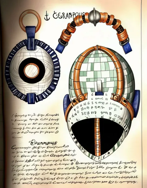 serafini style, a drawing of a mind control helmet, entrancing, hypnotic, hypnosis device, scientific diagram, spirals, high details, pencil drawing, hand inked, labeled with the words "obey" "submit" and "look here, black latex straps and buckles, "<lora:Serafini_Style_XL_V1:0.8>, <lora:SDXLHighDetail_v5-000004:0.75>,