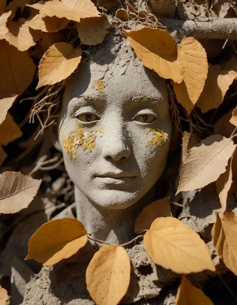 pareidolia, face made out of leaves twigs dust and shadows, photorealistic, 8k, RAW
<lora:SDXLHighDetail:1.00>,