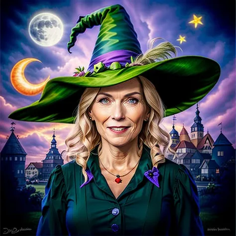 <lora:DanuseNerudova:0.75>, (DanuseNerudova:1.2) as wicked witch