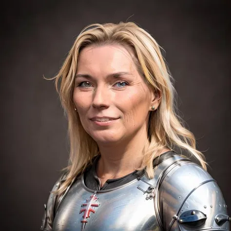 <lora:DanuseNerudova:1>, portrait of female (DanuseNerudova) as medieval knight, on tournament