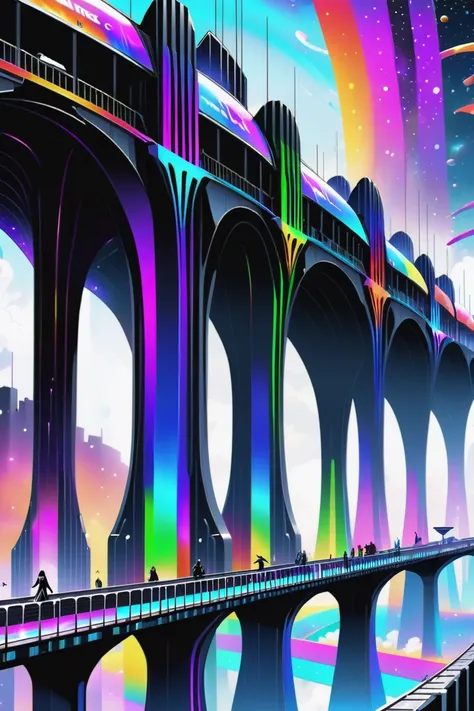 scifi, elevated highway in a infinite fantasy megastructure outside of the multiverse, masterpiece<lora:EnvyBetterHiresFixXL01:0:hr=1><lora:EnvyRainbowGothicXL01:1>