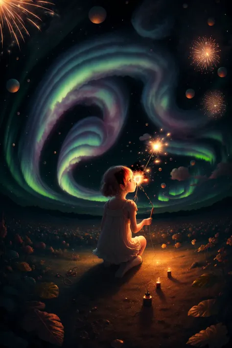 1girl,aerial fireworks, astronaut, aurora, milk way, festival, Fisheyes, masterpieces, top quality, best quality, official art, beautiful and aesthetic, animation, 8k raw,
<lora:lovestar:0.8>
