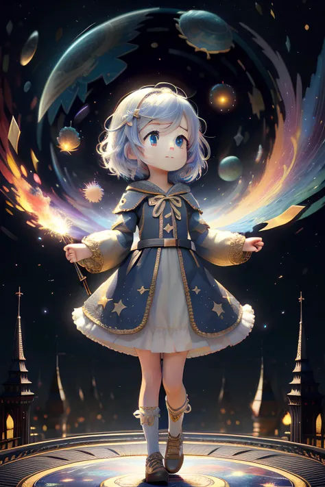 1girl,lovestar, aerial fireworks, astronaut, aurora, milk way, festival, starry sky, chibi, Fisheyes, above knee,<lora:lovestar:0.8>, (masterpiece:1.5),(best quality:1.5),(ultra high res,ultra high resolution:1.2),(photo realistic:1.2,ultra-realistic,hyper-realistic:1.2),(extremely detailed:1.3),(intricate design:1.2),(insanely detailed:1.2),(fine details:1.2),(official art:1.2),(unity 8k wallpaper:1.2),(ultra detailed:1.2),(beautiful and aesthetic:1.2),4K,8K,UHD, liliruca,anime,anime_coloring,GiantessC,<lora:aom3BasedGiantess_v02:0.7>