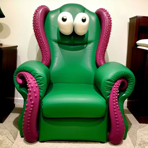 throne looks like tentacle, long giant tentacles, looks like a tentacle, tentacle massage chair
