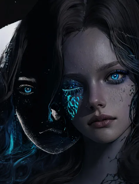 <lora:Ranni:1>, <lora:ExtraFacesRanni:1>, <lora:LowRA:1>, Ranni, ExtraFacesRanni, dark theme, wavy hair, cracked skin, blue skin, headshot, close-up portrait, detailed eyes, looking at viewer