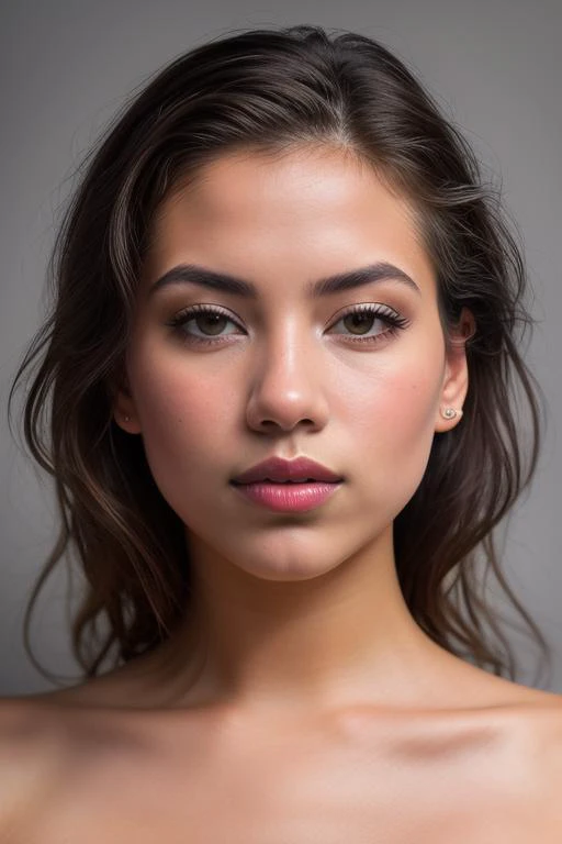 Merger_laren_fairy,
((headshot:1.2) portrait on a (plain grey background:1.2), (headshot:1.2), (face focus:1.1), windswept chaotic hair, soft lighting, low contrast, low saturation:1.2),
bokeh, f1.4, 40mm, photorealistic, raw, 8k, textured skin, skin pores, intricate details <lora:epi_noiseoffset2:1>, epiCRealism